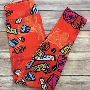 🎃 NWT Lularoe Kid Leggings Size S/M 2T-6 Candy Haunted House Halloween 🍬 NEW